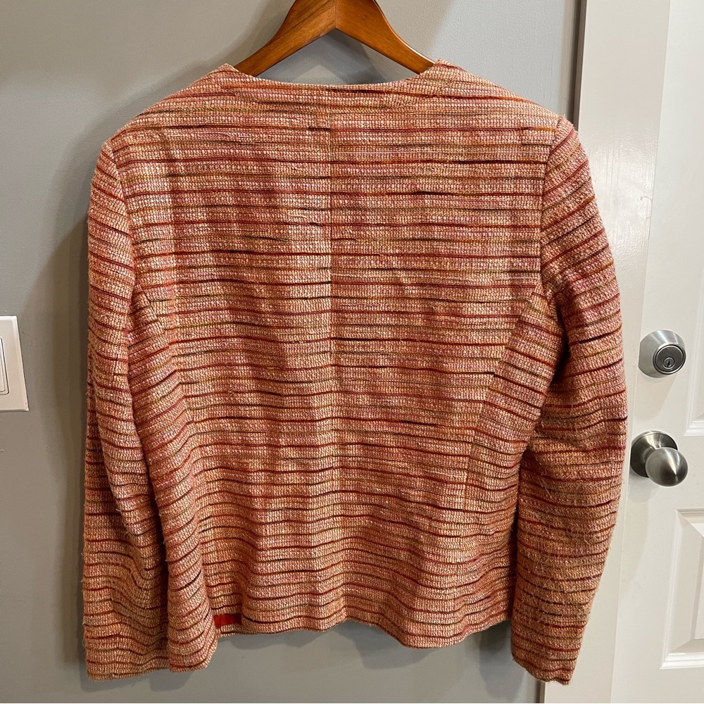 LAFAYETTE 148 Orange Tweed Blazer Size 14 - Picture 9 of 15